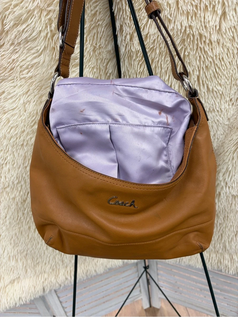 Coach Ashley East/West Duffle bag in brown leather